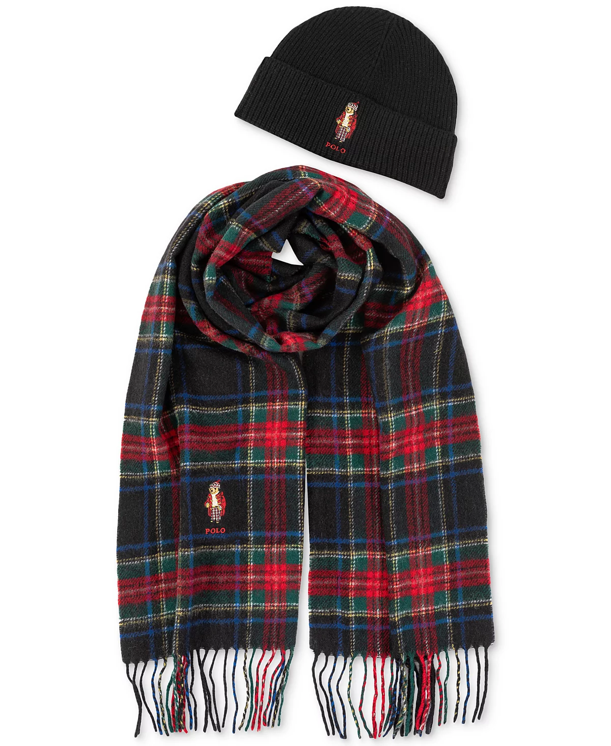 Мужской подарочный набор Polo Ralph Lauren с мишкой из шотландки в коробке