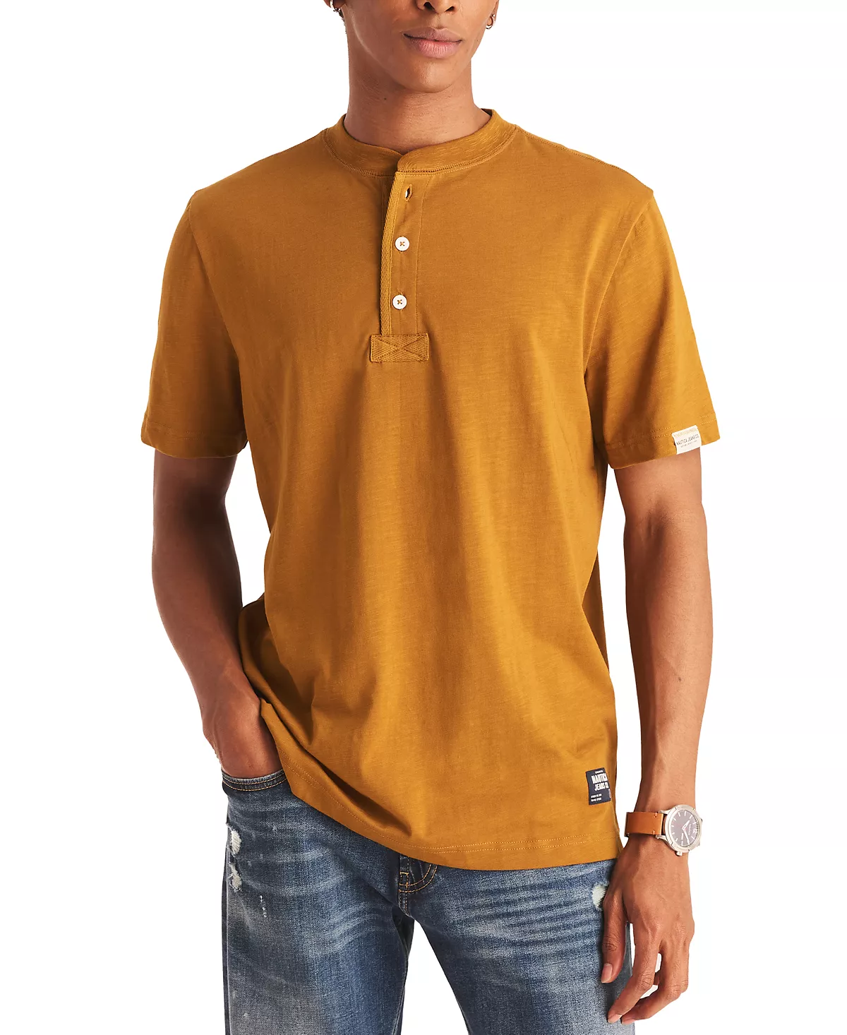 Мужская однотонная куртка классического покроя от Henley 5690₽