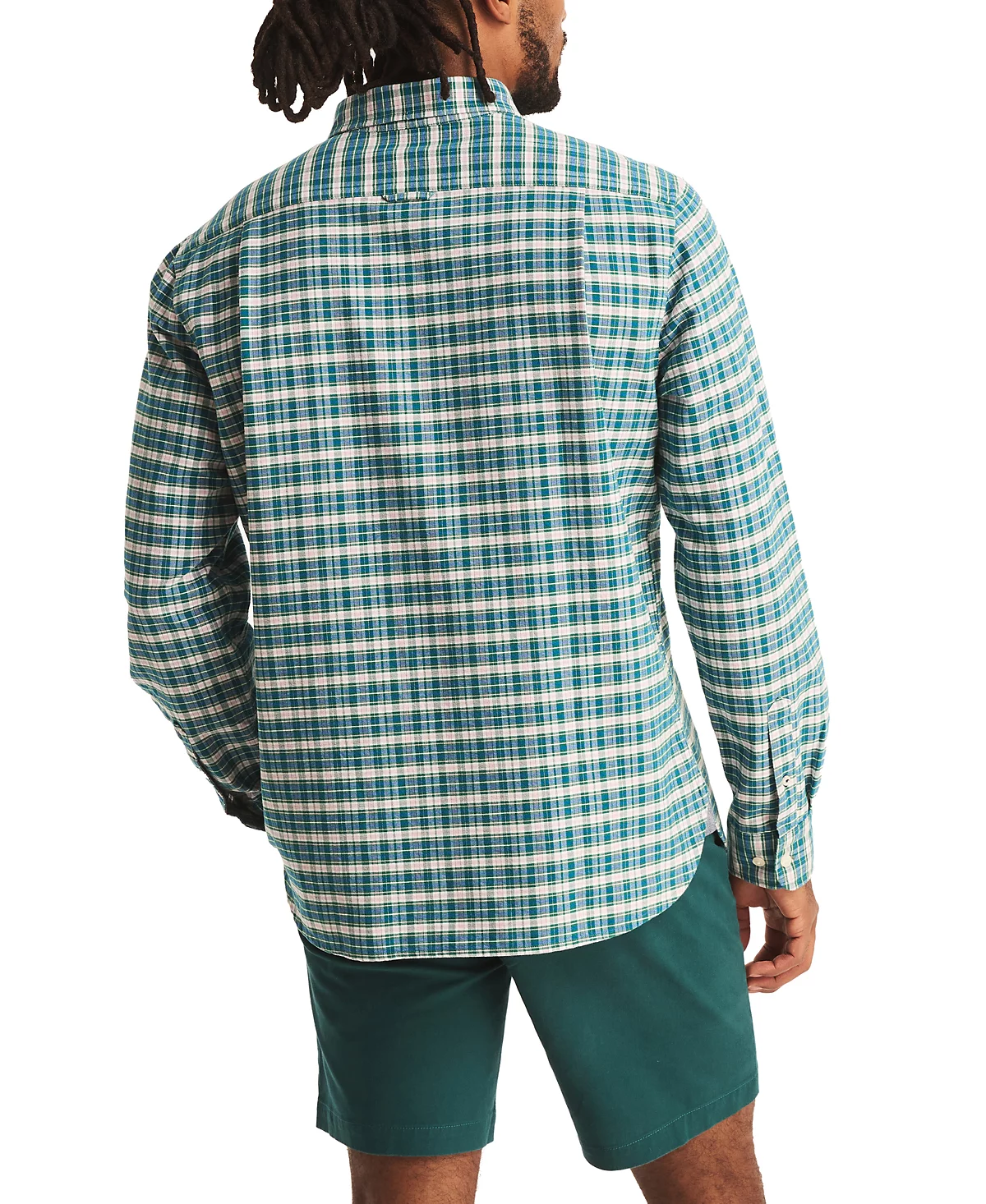 Мужская оксфордская рубашка свободного кроя в клетку на пуговицах от Nautica 9090₽