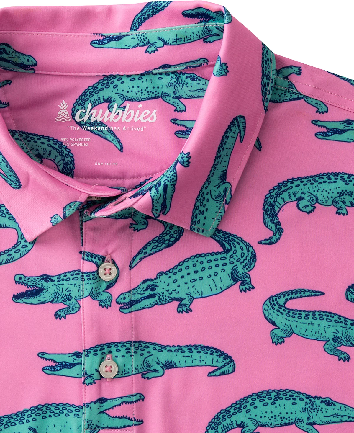 Мужская рубашка-поло The Glade от Chubbies с принтом Аллигатор выполненная по индивидуальному заказу 11290₽