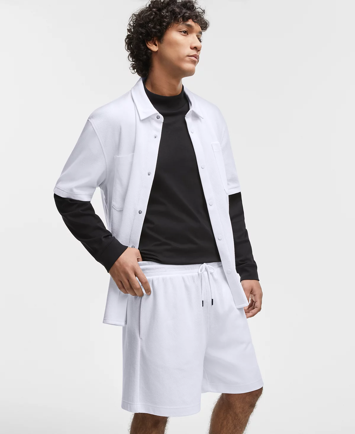 Мужские шорты из фактурного трикотажа Mode of One эксклюзивно представленные в Macys 7490₽