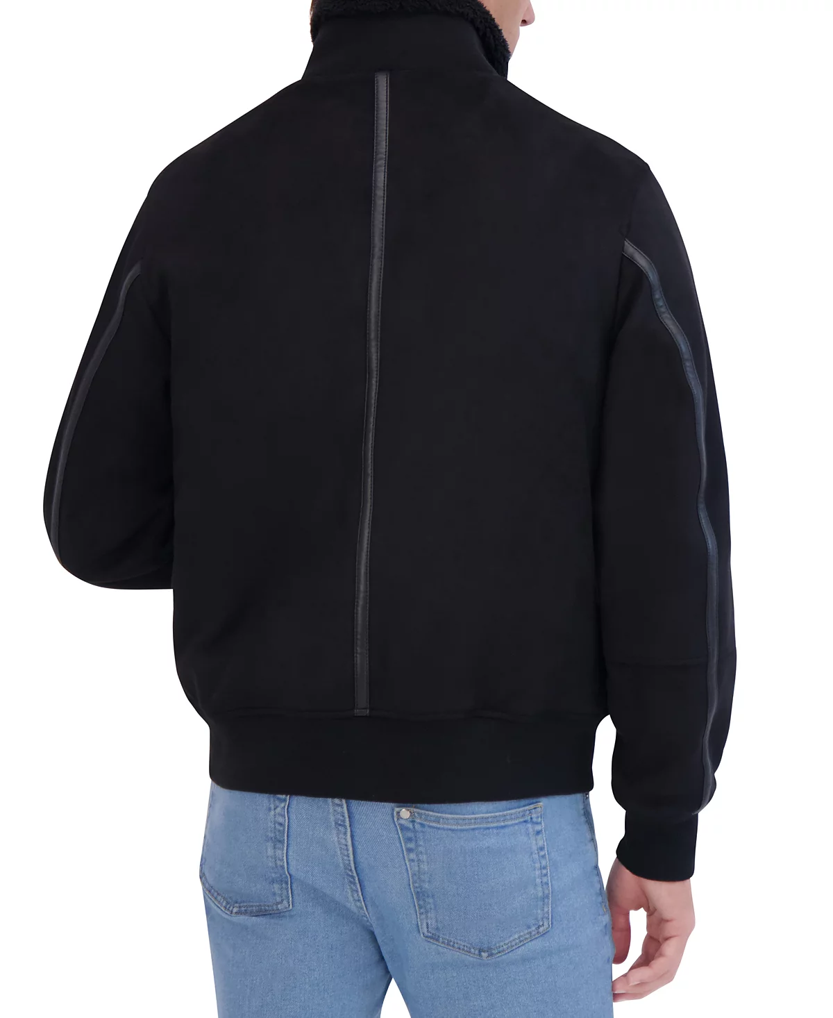 Мужская куртка-бомбер Robert Graham из искусственной замши с воротником-стойкой из шерпа