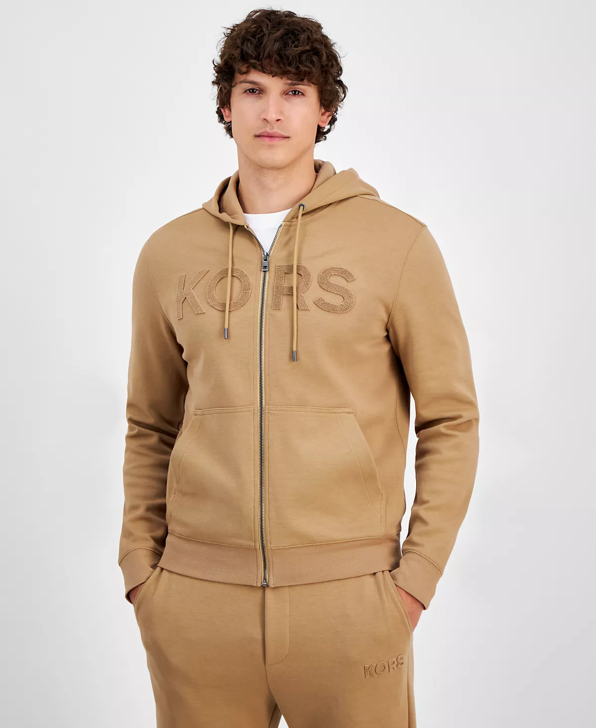 Мужская толстовка на молнии с текстурированным логотипом 8490₽