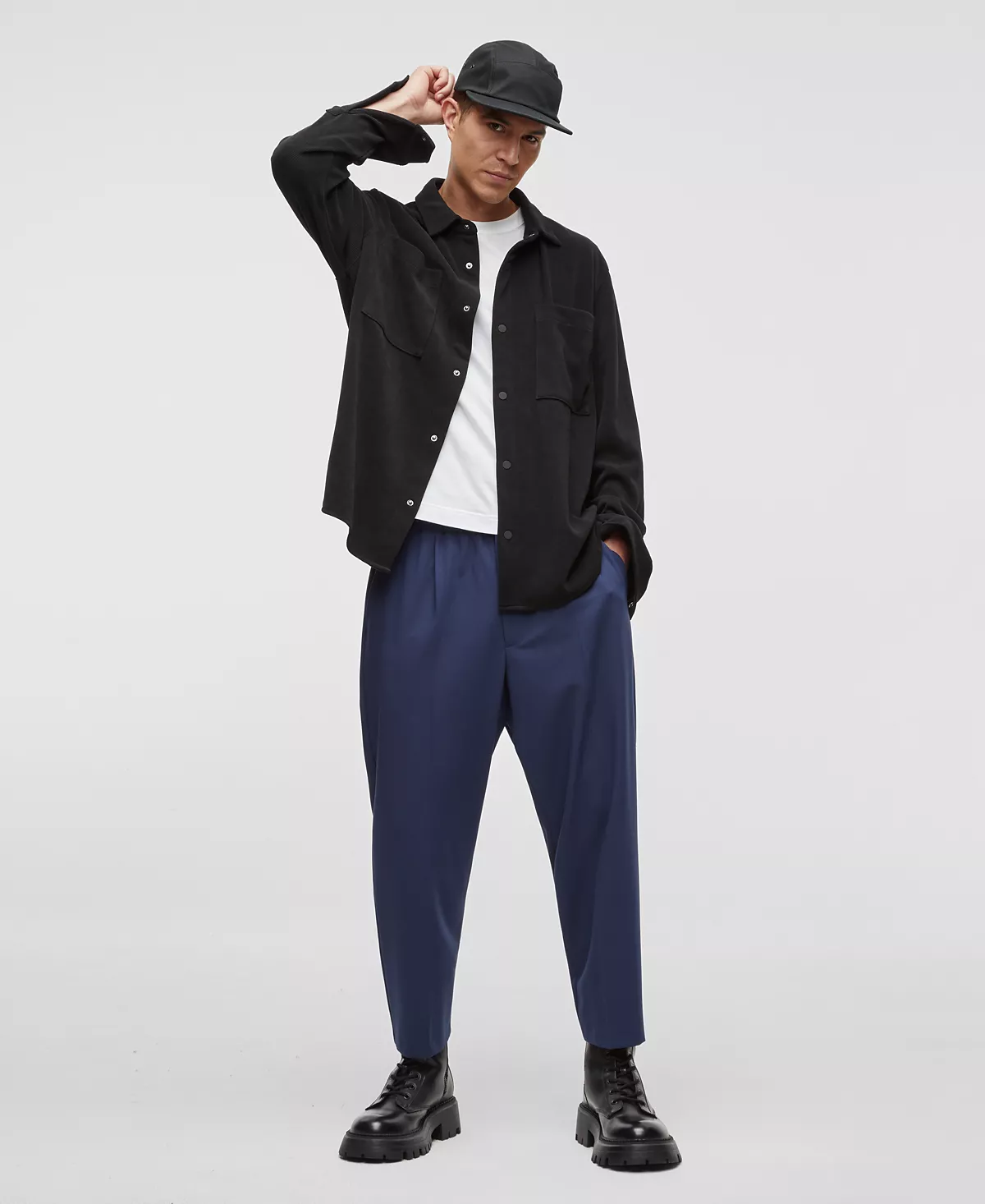 Мужская трикотажная рубашка с длинными рукавами и застежкой спереди эксклюзивно в Macys 13190₽