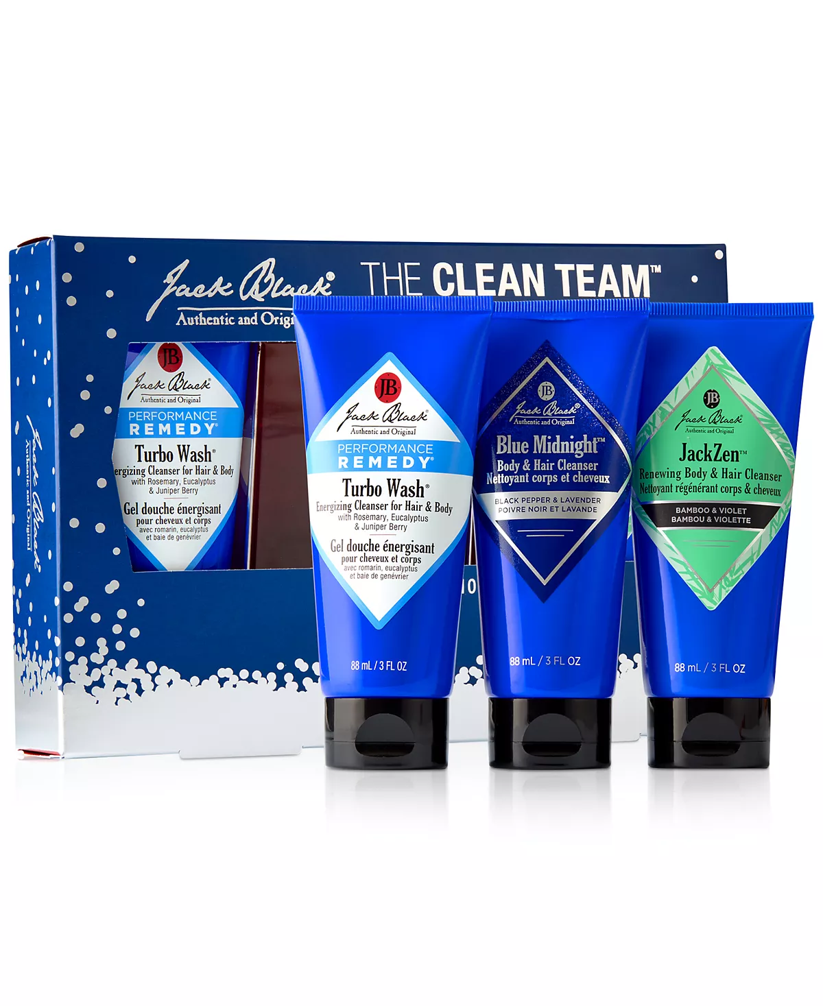 3 шт. Набор очищающих средств для тела и волос Clean Team