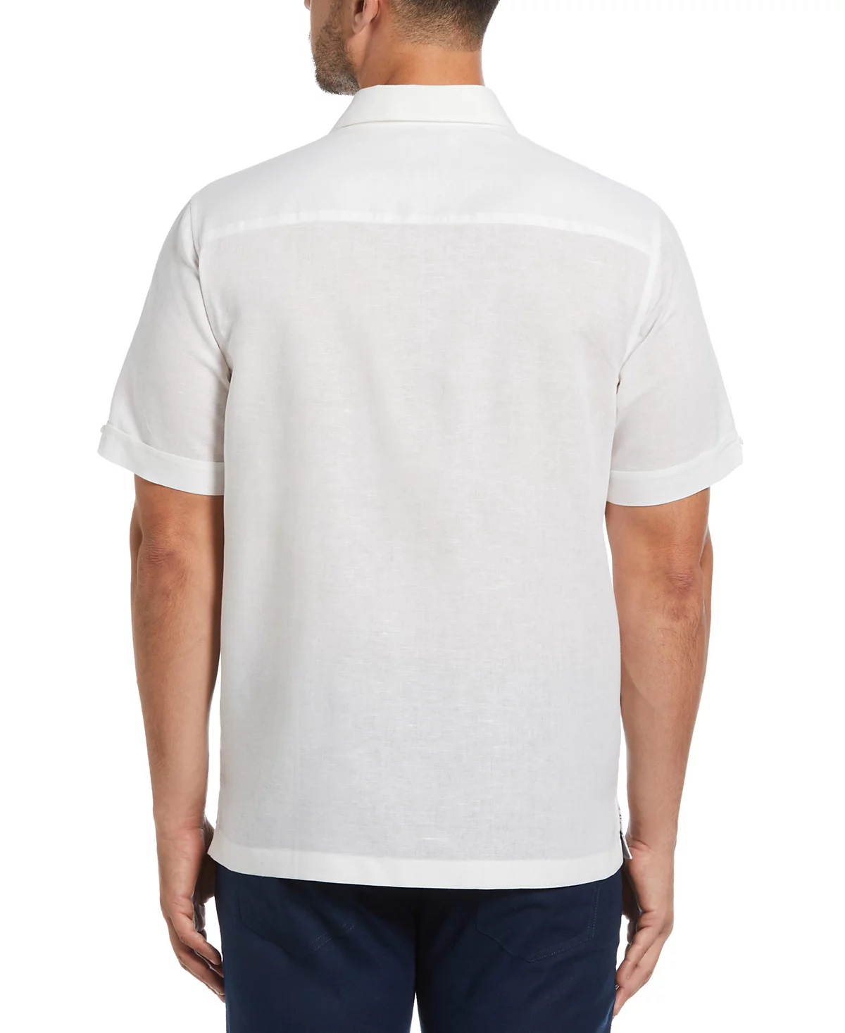 Мужская рубашка Cubavera с коротким рукавом и цветочным принтом на пуговицах спереди 7590₽