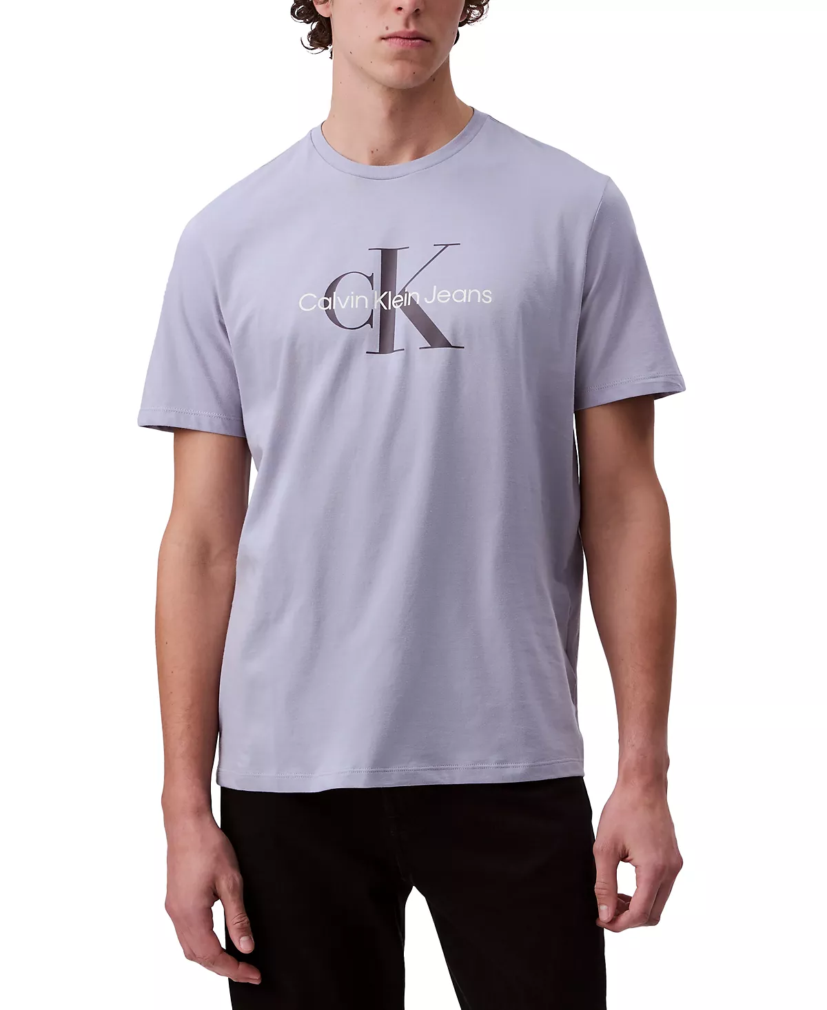 Мужская футболка Clavin Klein классического кроя с монограммой и графическим логотипом 