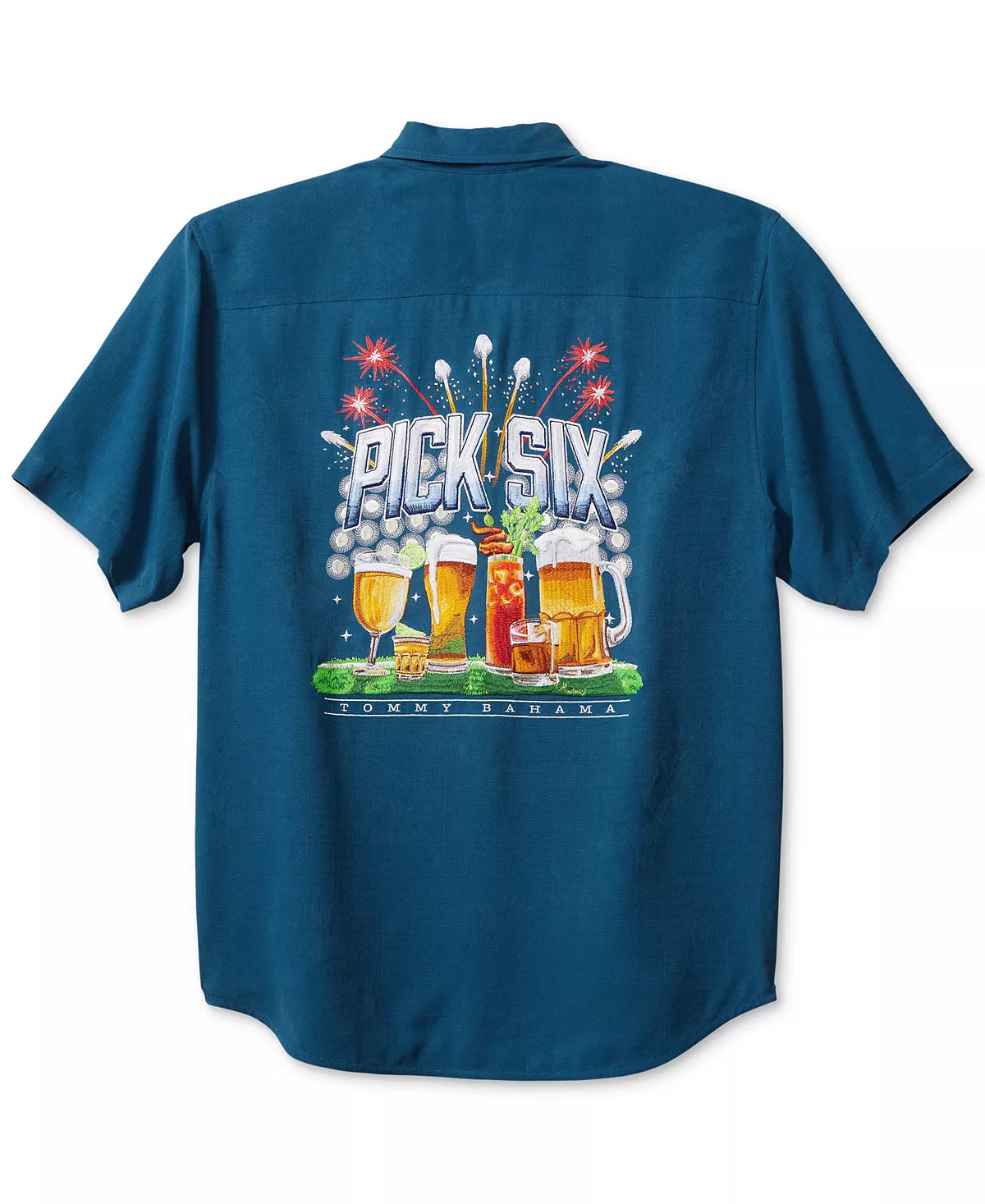  Мужская шелковая рубашка Pick Six с графическим рисунком  