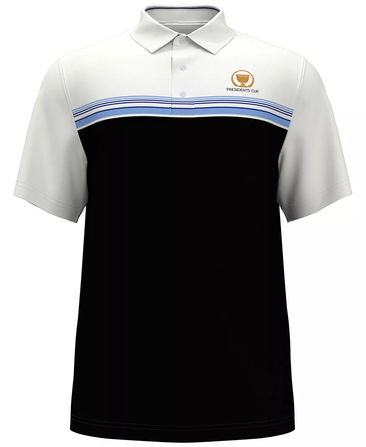 Мужская рубашка поло классического покроя в полоску с цветными блоками 4690₽