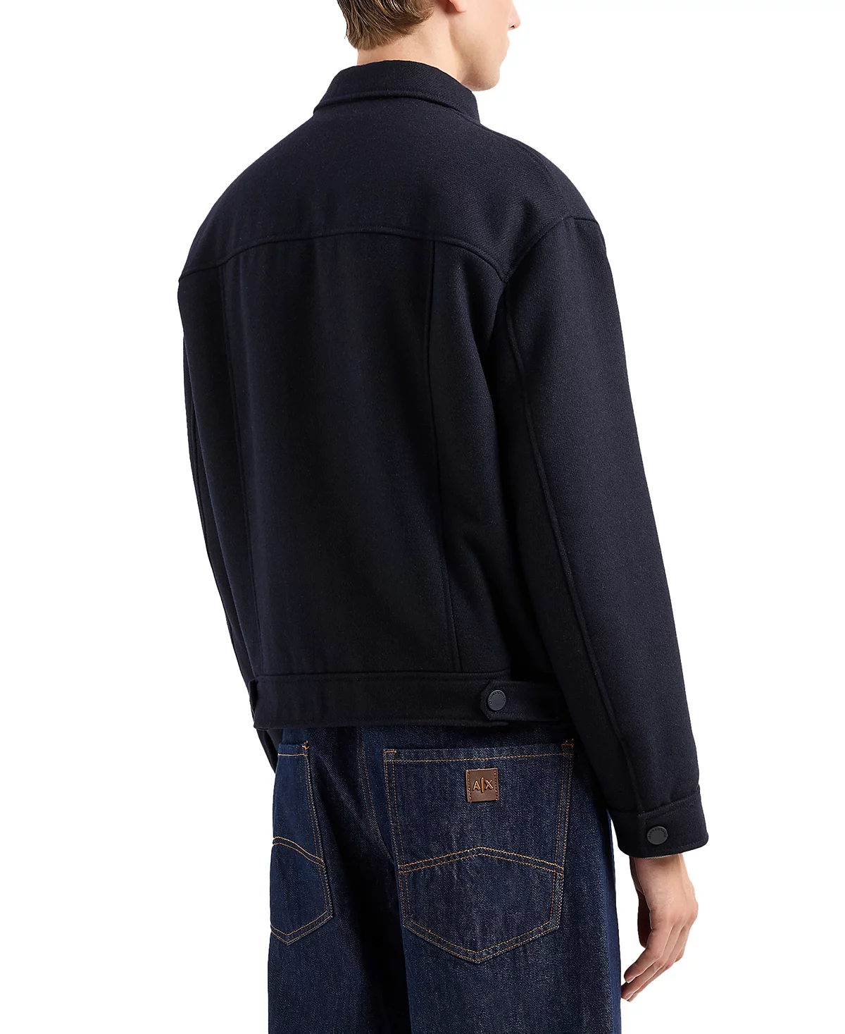 Мужская куртка-рубашка из смесовой шерсти AX Armani Exchange 35390₽