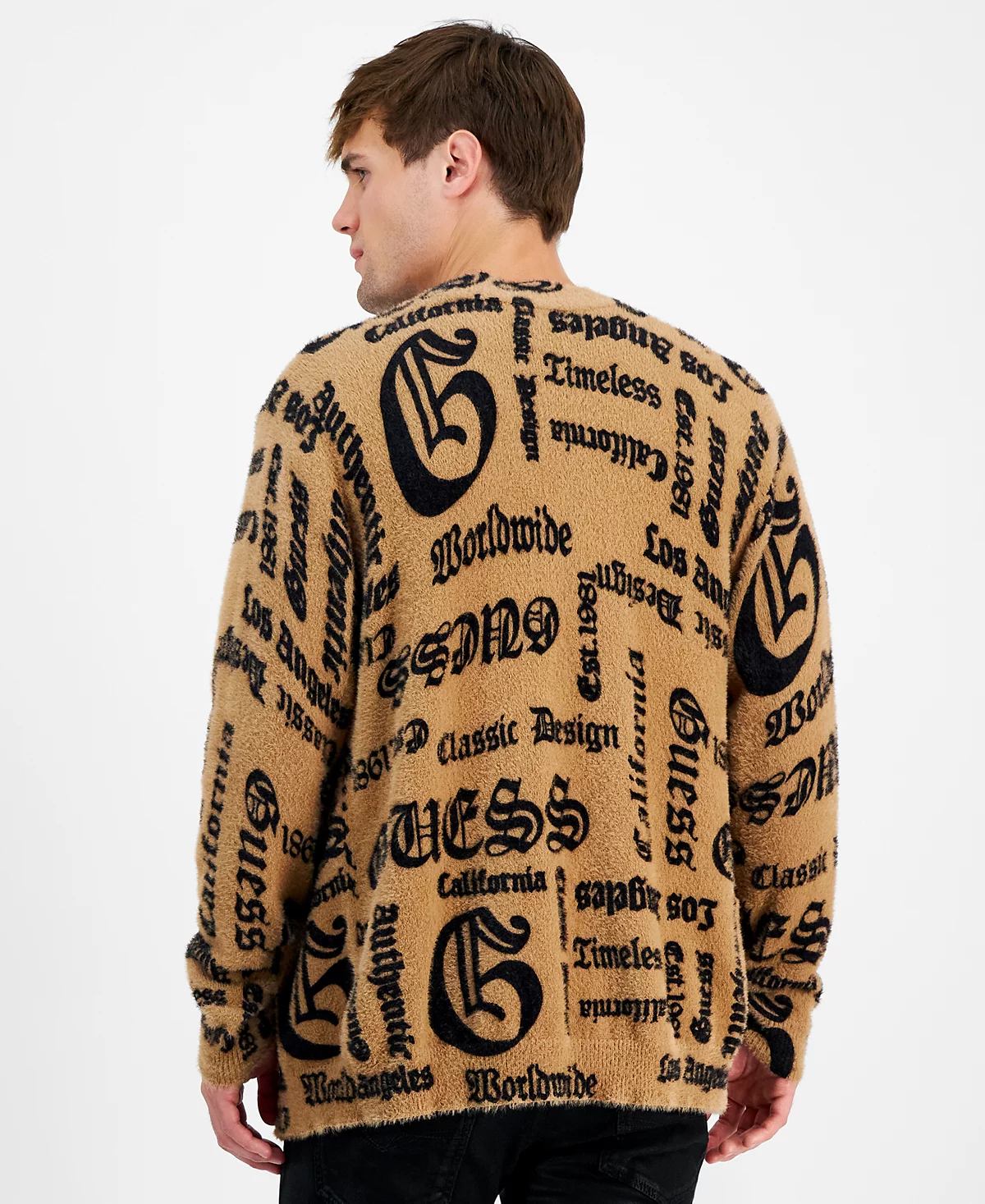 Мужской жаккардовый кардиган GUESS в готическом стиле 13490₽