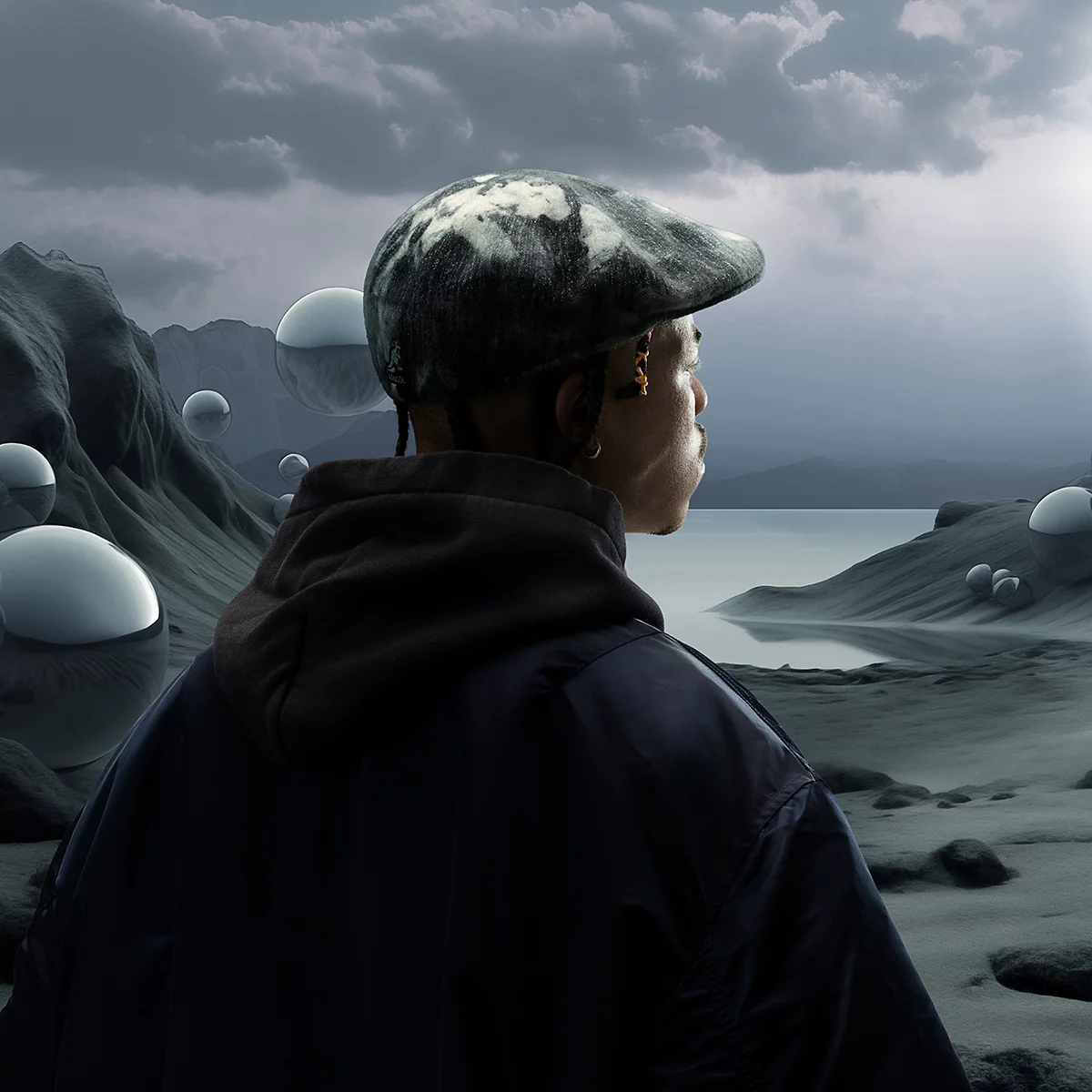 Мужские бейсболки Kangol Tie Dye в полоску 504 Ivy Caps и плоские кепки