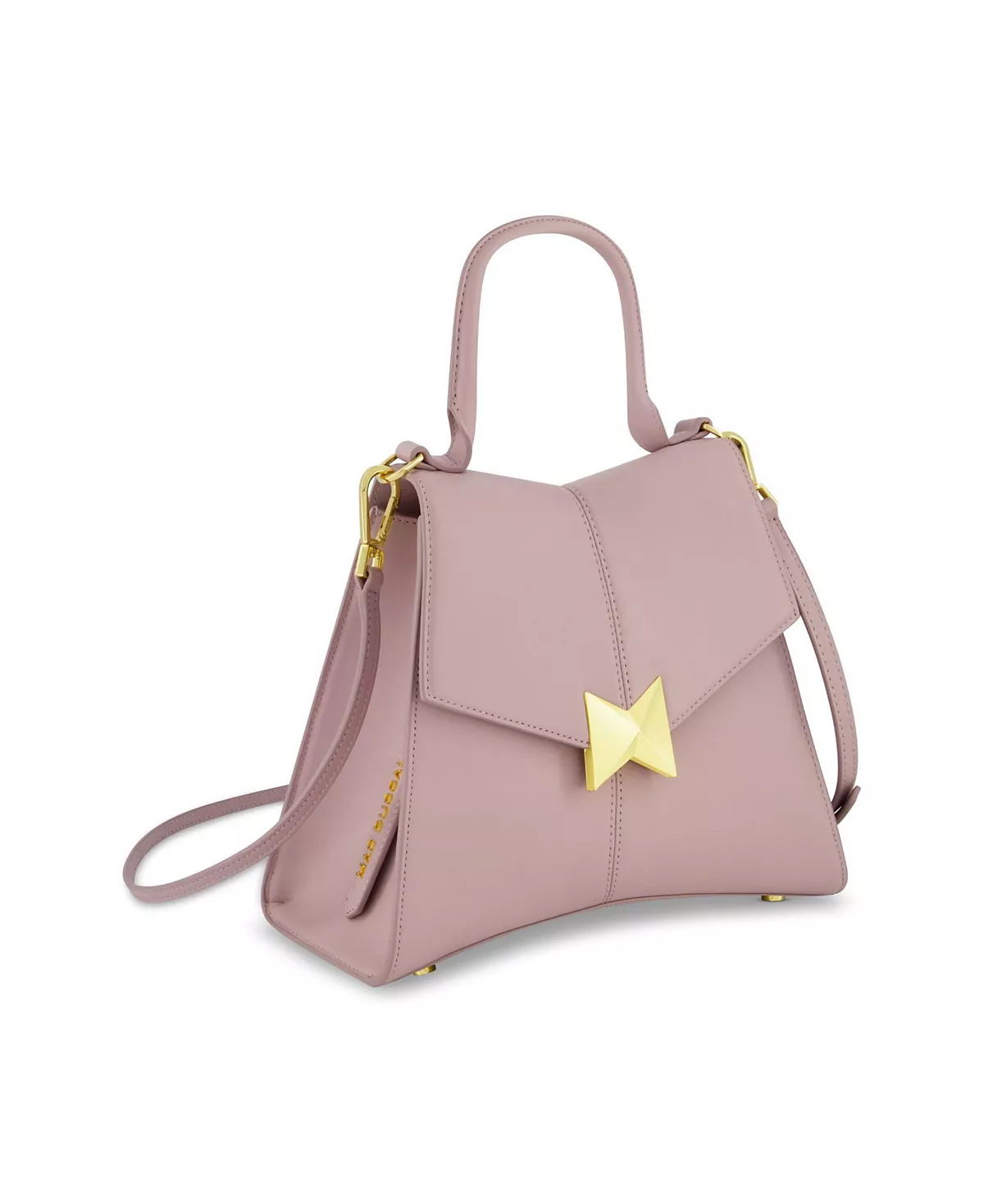 Угловатая кожаная сумочка с позолоченной фурнитурой 75790₽