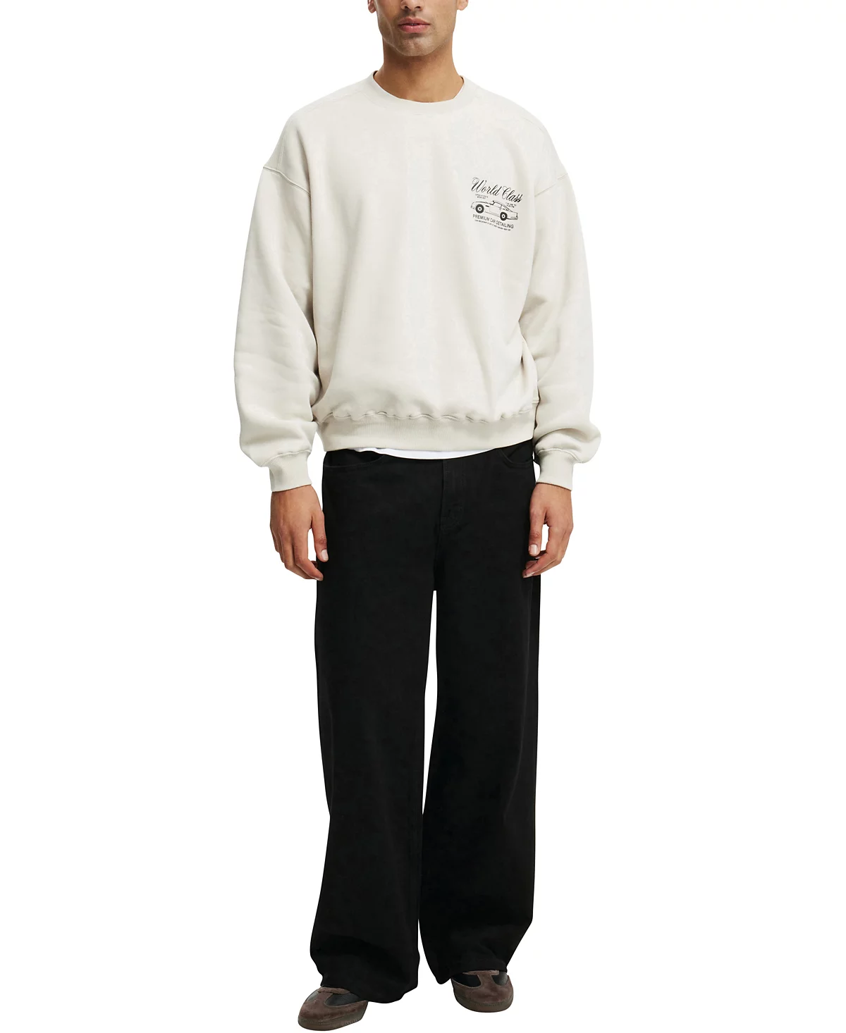 Мужская толстовка с графическим принтом Crew из хлопка В обтяжку 9490₽