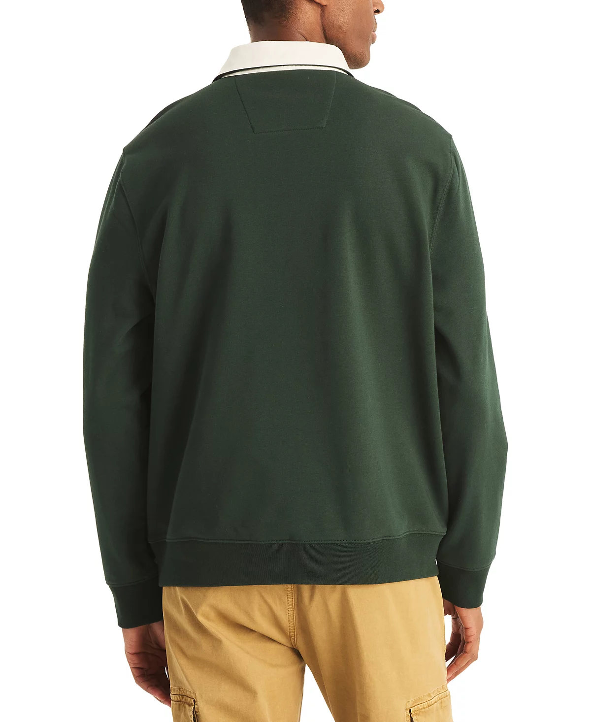 Мужская французская махровая толстовка-поло свободного кроя с логотипом Nautica и принтом в виде логотипа бренда 10190₽