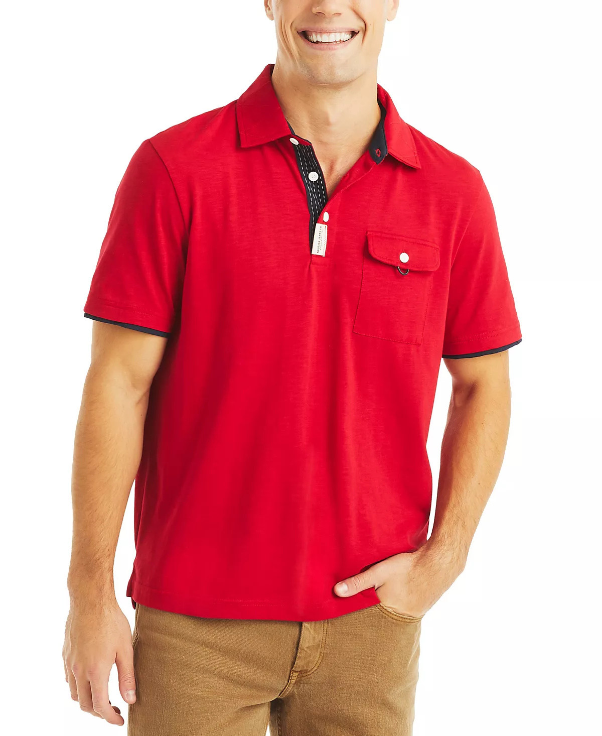 Мужская рубашка поло классического покроя с карманами 9090₽