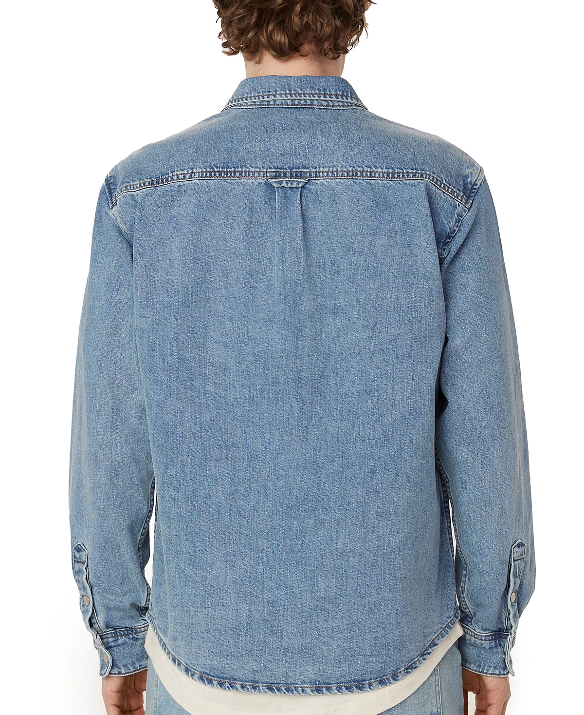 Мужская джинсовая рубашка свободного кроя Frank And Oak на пуговицах 22690₽