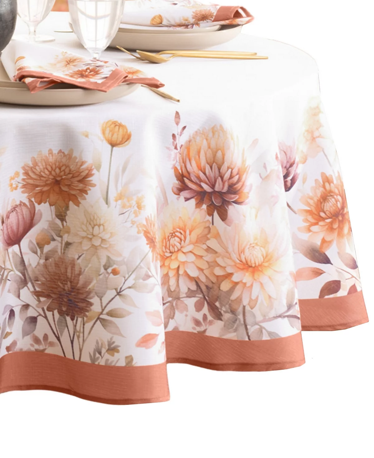 Овальная скатерть Elrene Autumn Blooms овал 60 x 84 дюйма 5490₽
