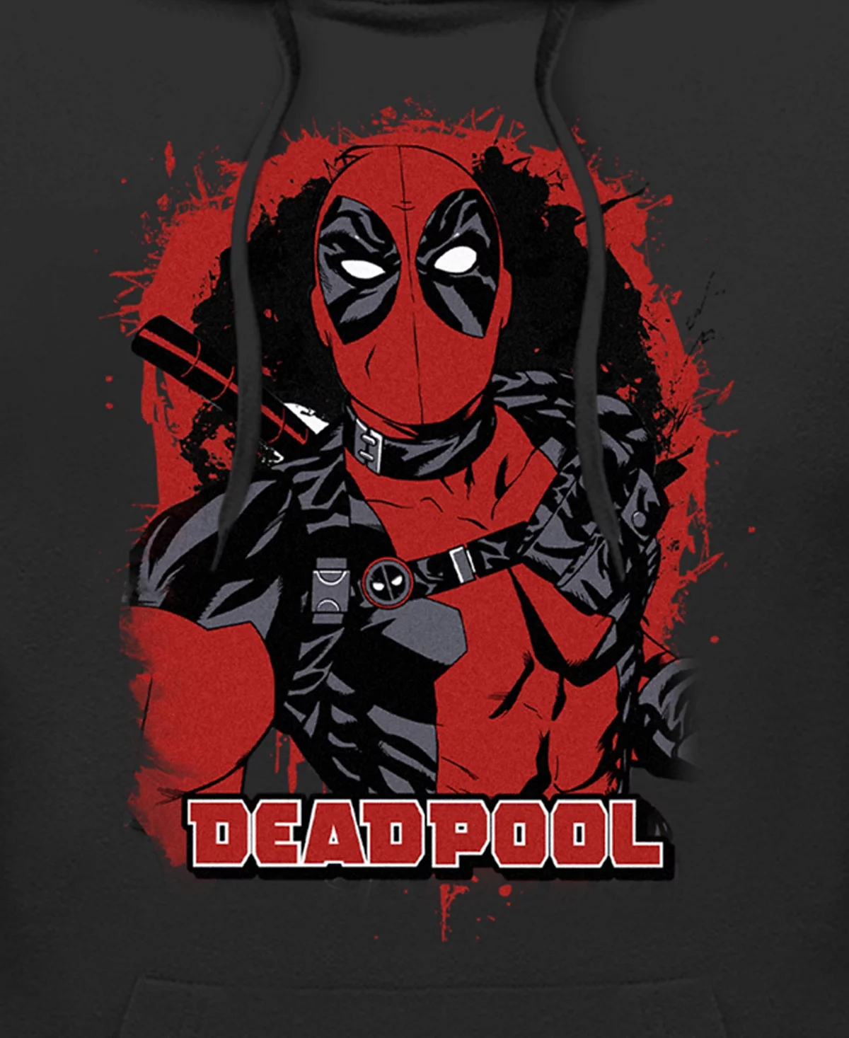 Флисовый пуловер с капюшоном и рисунком Дэдпула от Fifth Sun для мужчин 7490₽