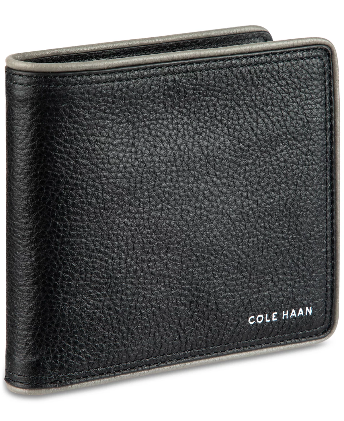 Мужской кожаный кошелек Cole Haan Global с двойным карманом для монет контрастного цвета 24390₽