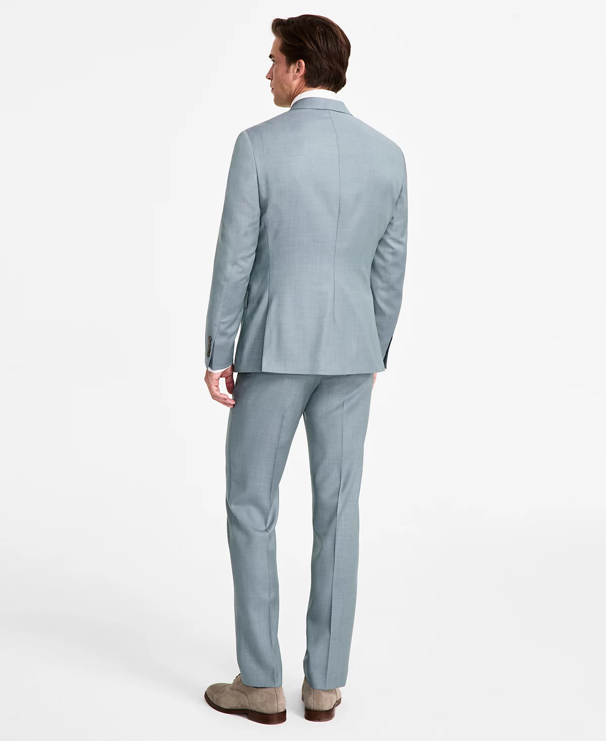 Мужской приталенный костюм из смесовой шерсти Calvin Klein отделяет 26590₽