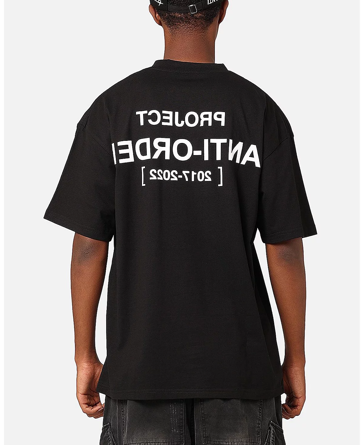 Мужская футболка The Anti Order Project Anti, черная, для кислотной стирки