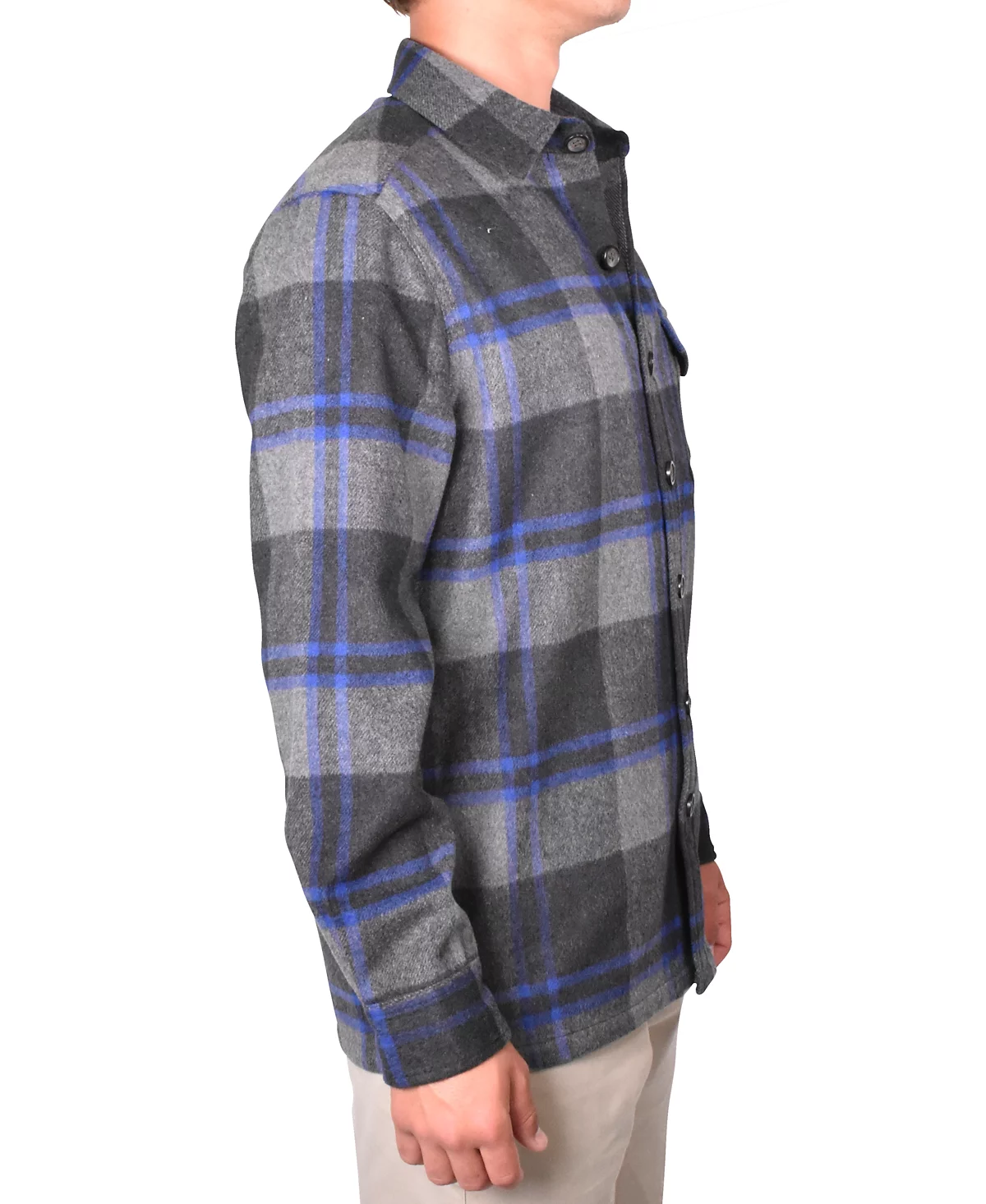 Винтажный мужской пиджак-рубашка в клетку Buffalo 1946 года выпуска