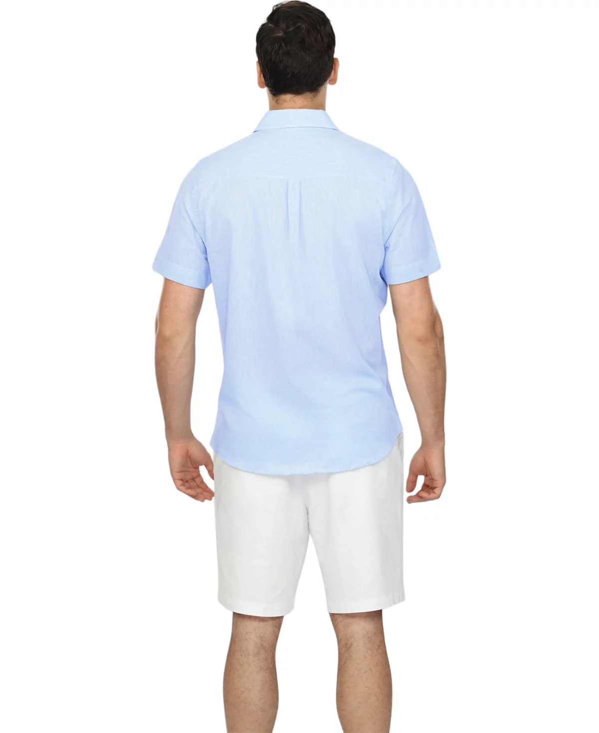 Мужская льняная рубашка с коротким рукавом с рисунком Vustra 18690₽