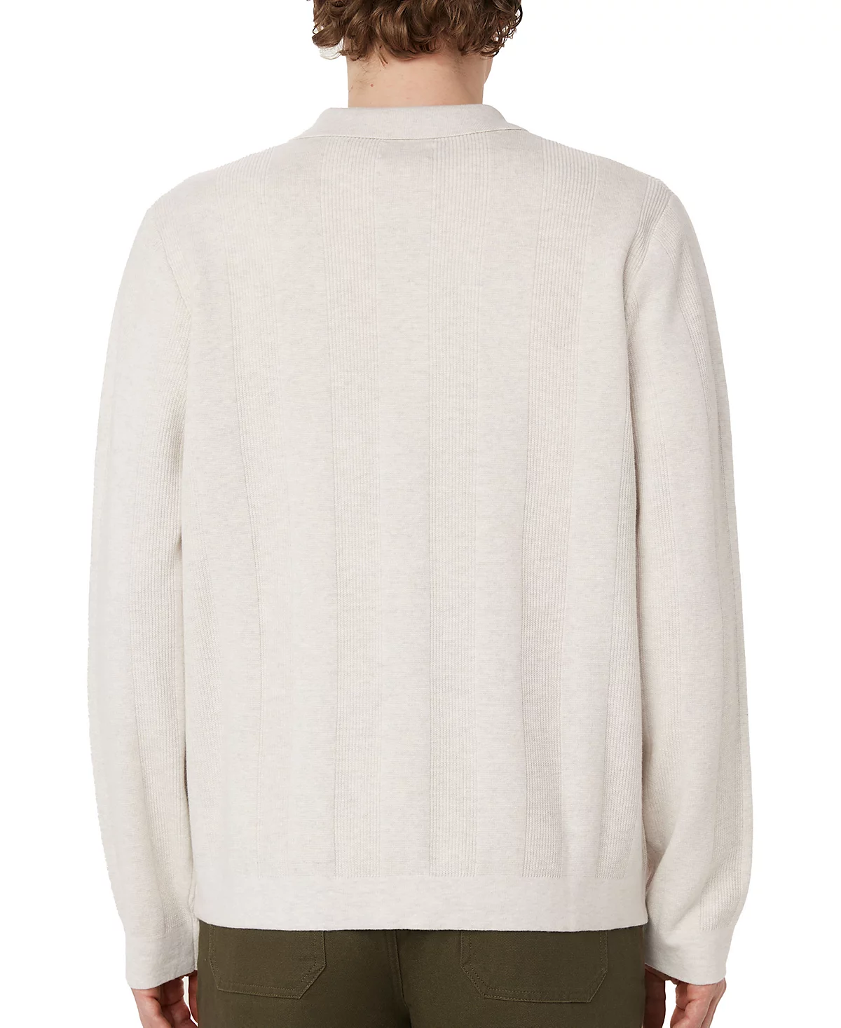 Мужская вязаная рубашка в полоску на пуговицах от Frank And Oak из трикотажа-свитера обычного кроя 14690₽