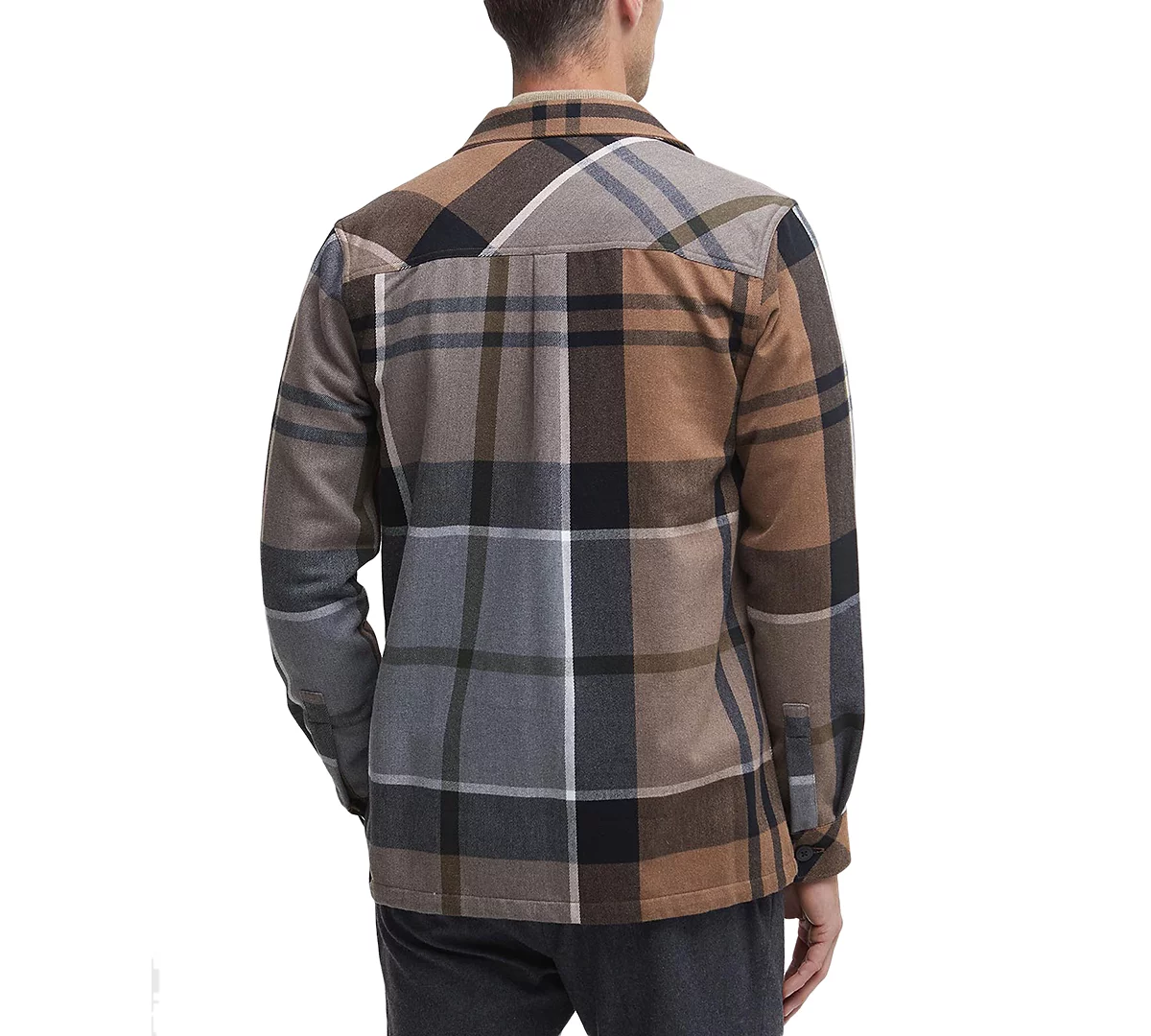 Мужская рубашка-пиджак Barbour из тартана в клетку от Lannich из матовой саржи 21290₽