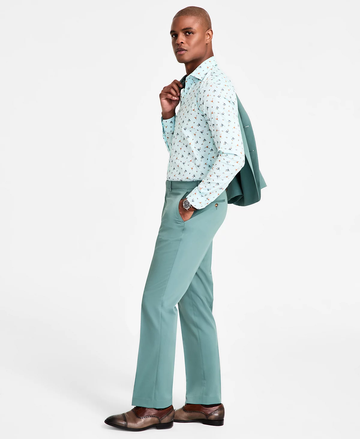 Мужской костюм обычного покроя из коллекции Tayion с раздельными брюками 14290₽