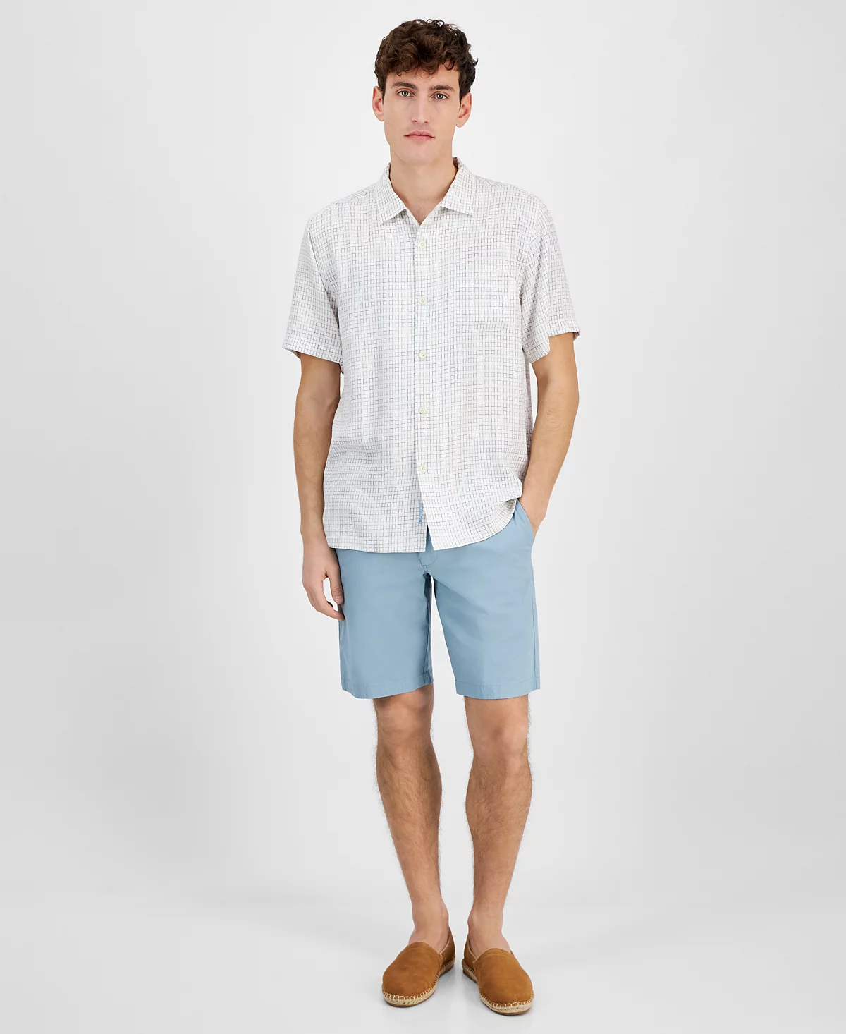 Мужская рубашка Tommy Bahama Coconut Point Prismatic с коротким рукавом и застежкой на пуговицы
