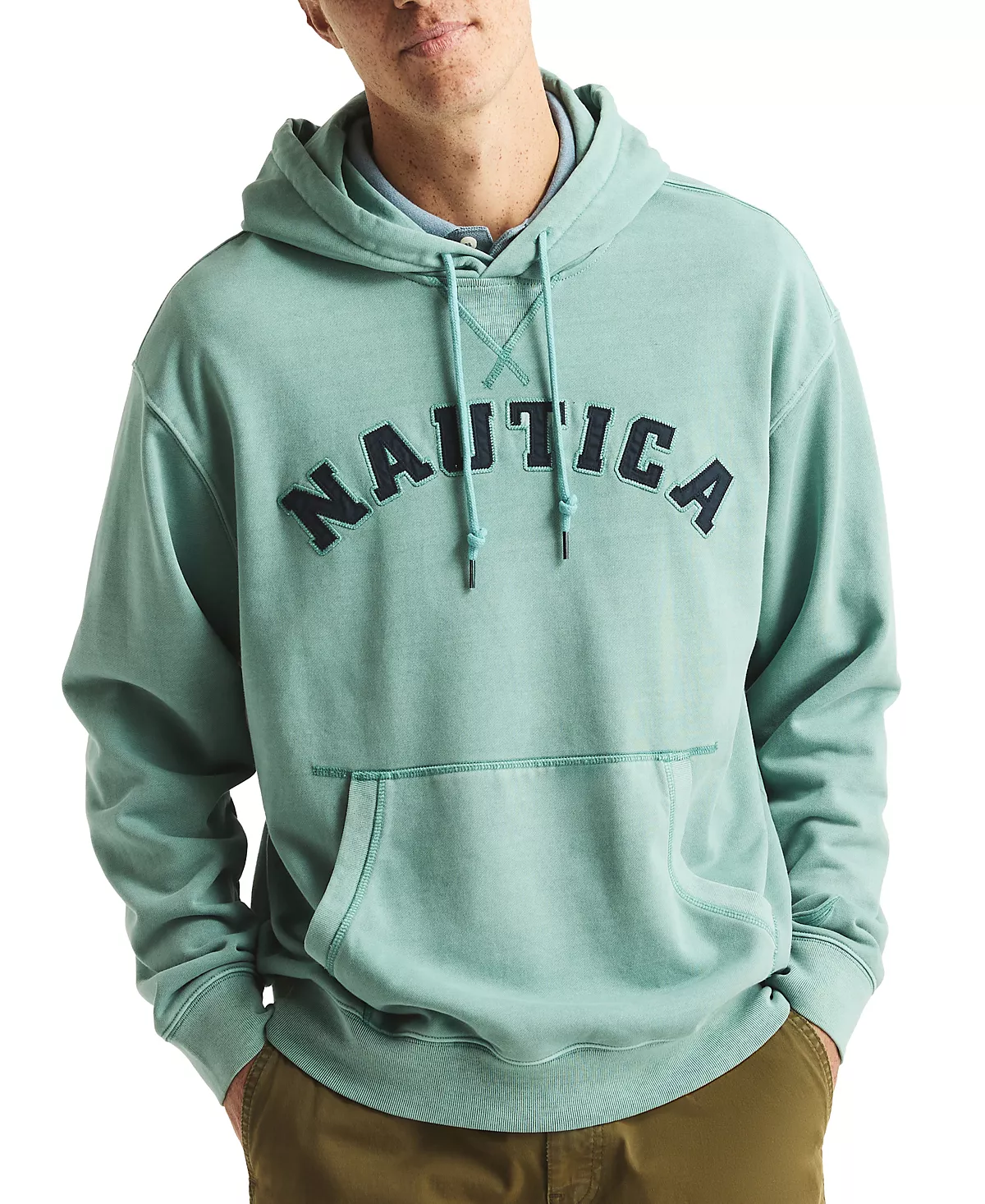 Мужская одежда свободного покроя с окрашенной махровой толстовкой с логотипом 10190₽