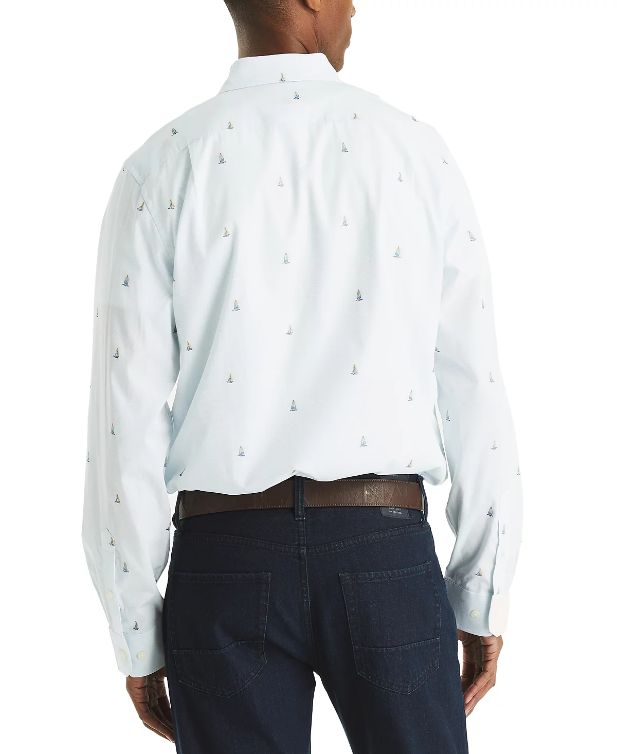 Мужская рубашка Nautica с длинным рукавом и принтом на пуговицах 9090₽