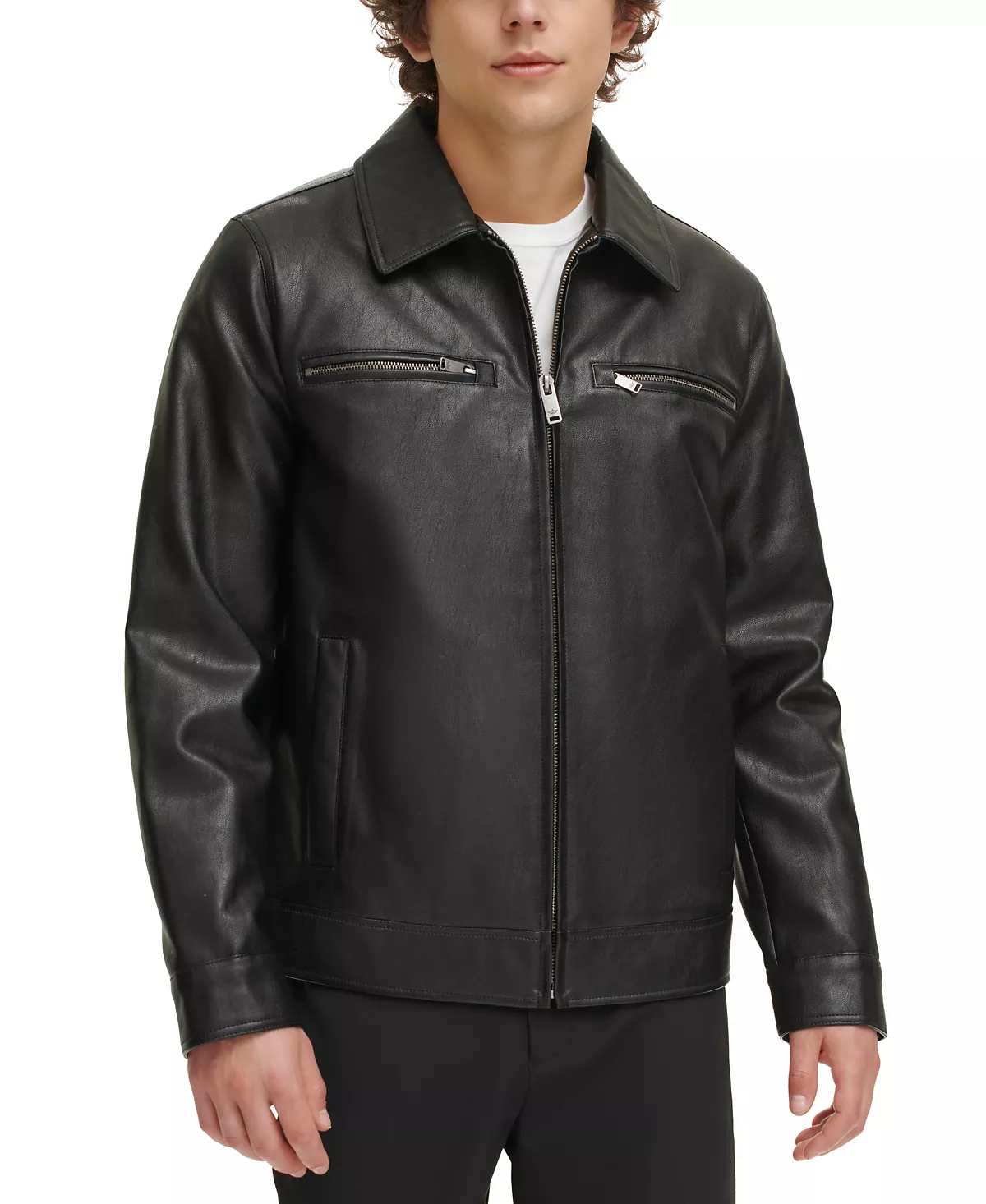 Мужская классическая куртка из искусственной кожи 38090₽