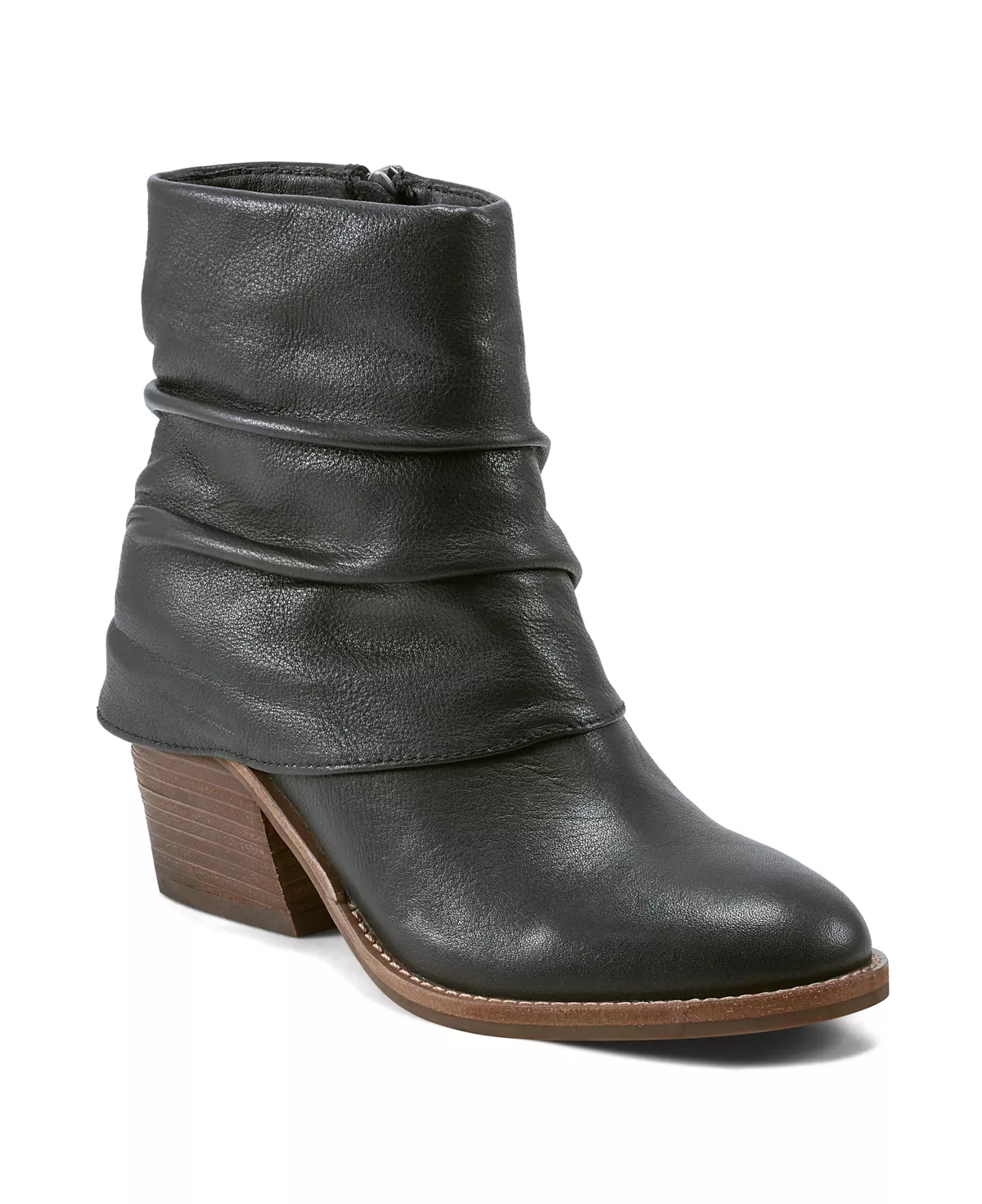 Женские модные сапоги с рюшами на массивном каблуке 12890₽