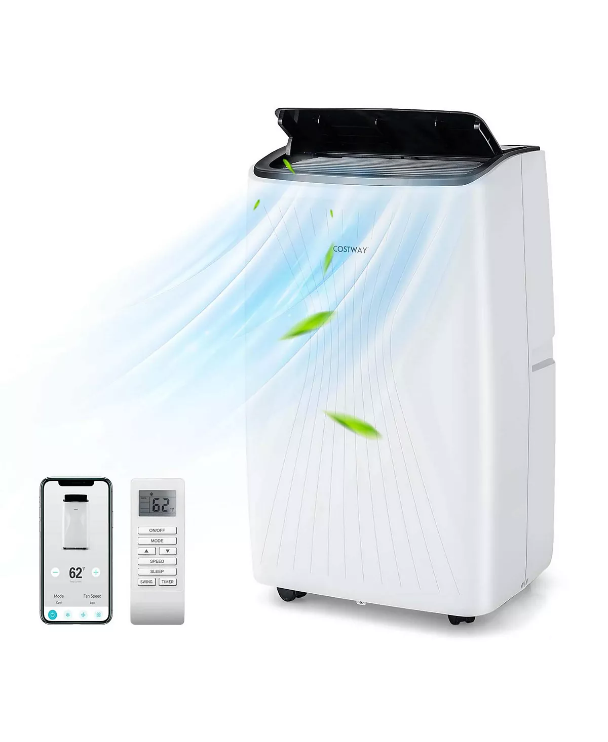 Портативныйкондиционермощностью12000БТЕсфункциейобогреваSmartWiFiдлядомашнегокондиционерапеременноготокамощностью8000БТЕ(12000БТЕASHRAE)