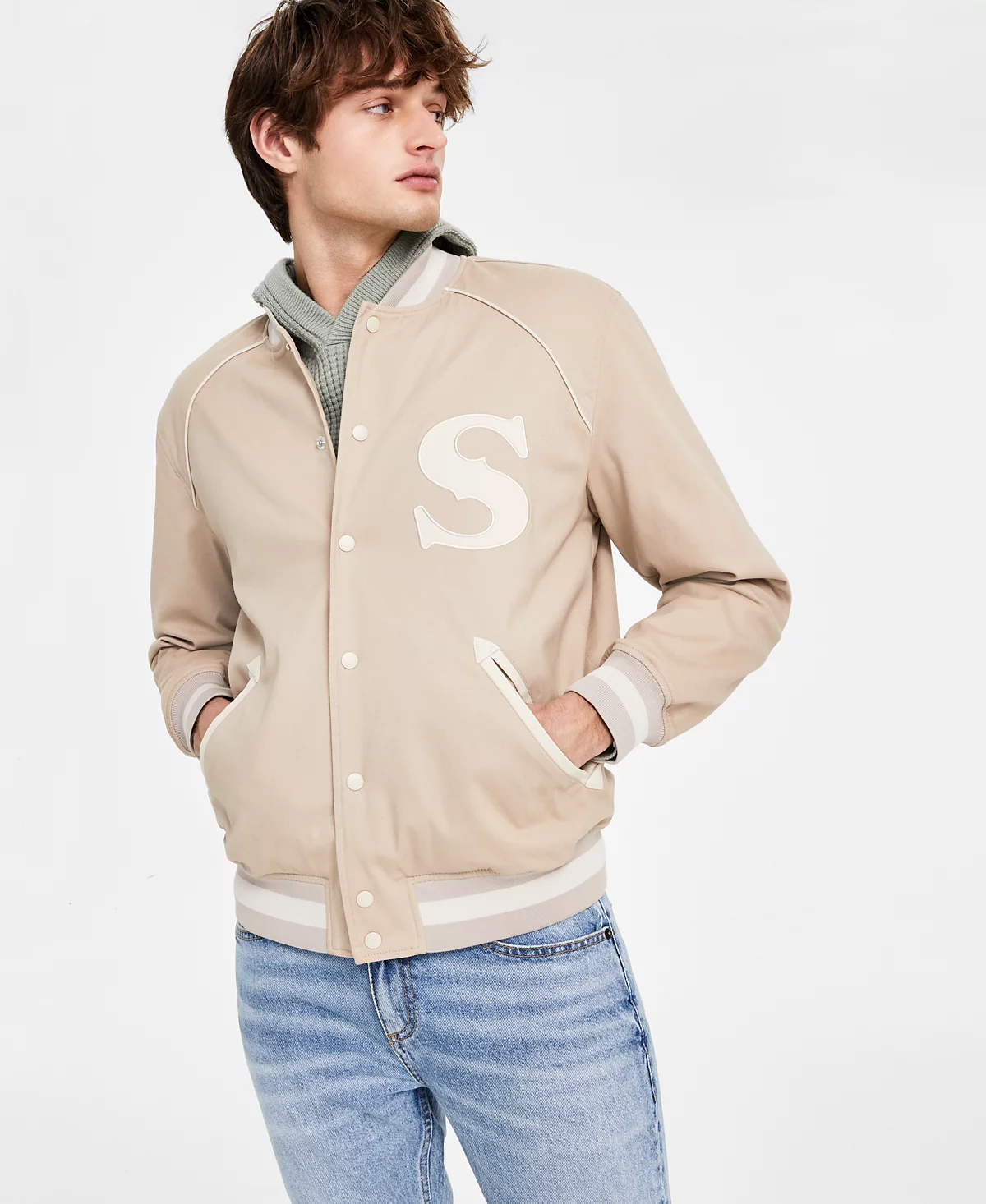 Мужская школьная куртка с логотипом владельца ранчо Sun Stone эксклюзивно в Macys 18290₽