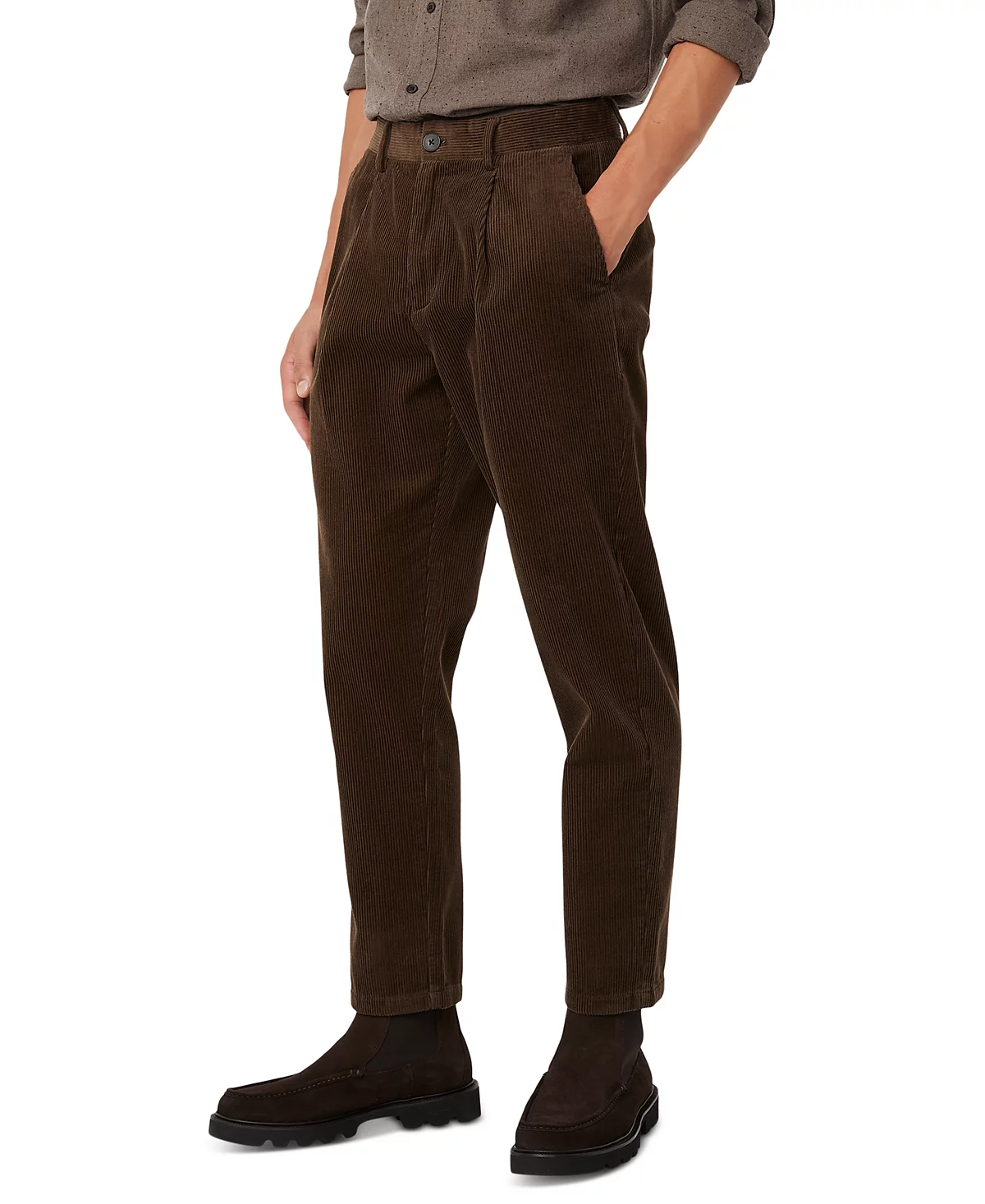 Мужские плиссированные вельветовые брюки Jamie зауженного кроя от Frank And Oak 24590₽