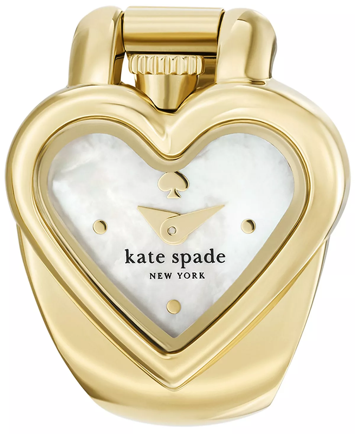 Женские часы Kate Spade New York с тремя стрелками Monroe Heart, позолоченные часы-кольцо из нержавеющей стали, 22 мм
