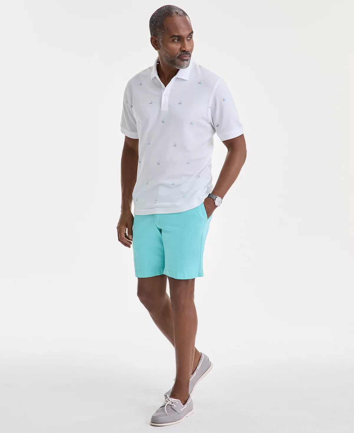 Мужская рубашка поло Club Room Sail Boat Pique эксклюзивно в Macys 7490₽