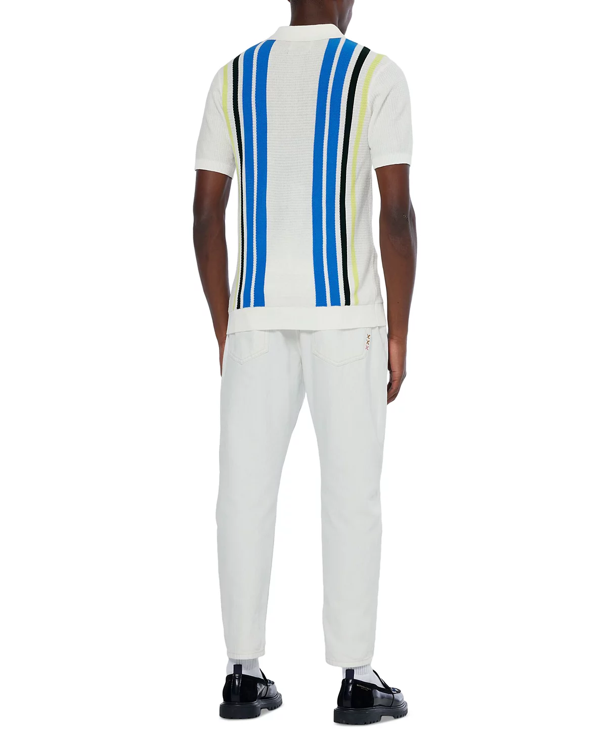 Мужская рубашка поло из структурированного трикотажа в полоску от SCOTCH - SODA, сшитая на заказ