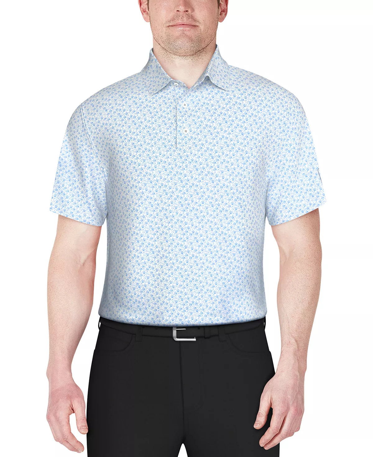 Мужская рубашка поло Performance с коротким рукавом и цветочным принтом 4490₽