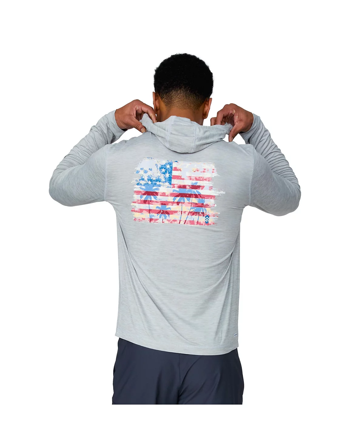 Свободная мужская футболка с капюшоном Microtech Country для мужчин с графическим принтом 8390₽