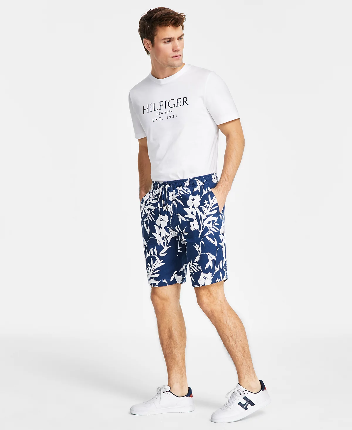 Мужские льняные шорты с принтом Harlem от Tommy Hilfiger