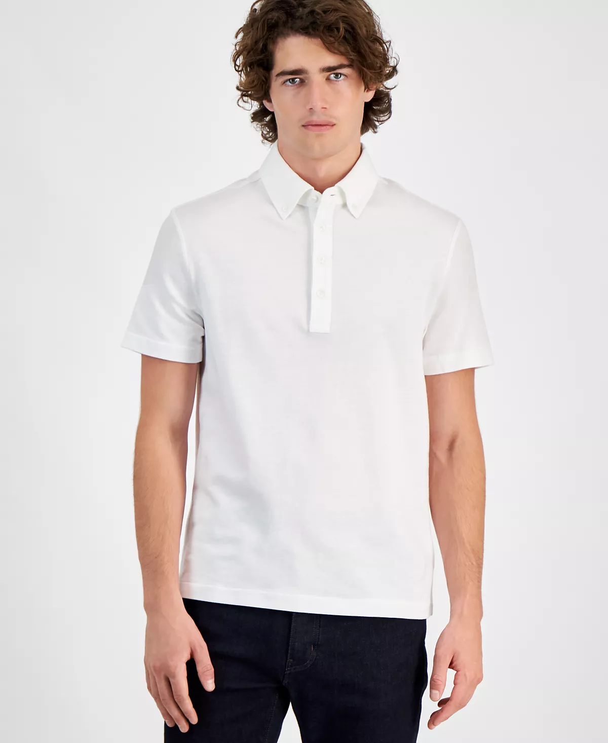 Мужская трикотажная рубашка поло Oxford Piqu классического покроя из оксфордского пике 9290₽