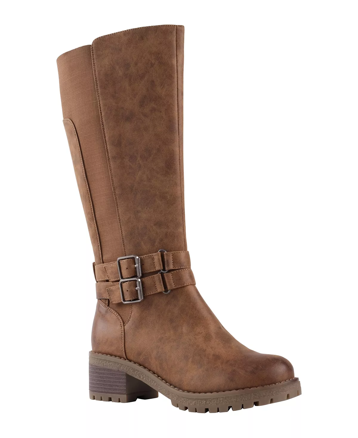 Женские сапоги до колена на блочном каблуке с подошвой Jonah Lug 20890₽