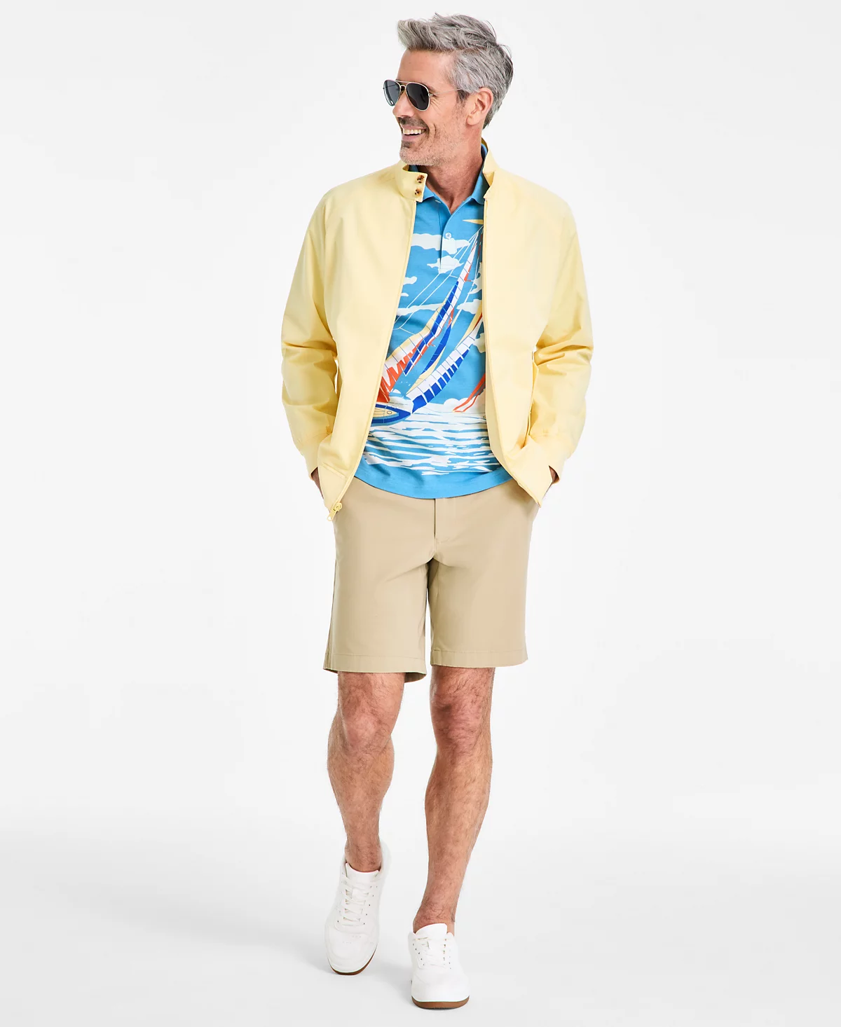 Мужская хлопковая куртка с имитацией шеи от Harrington от Club Room эксклюзивно представленная в Macys 18290₽