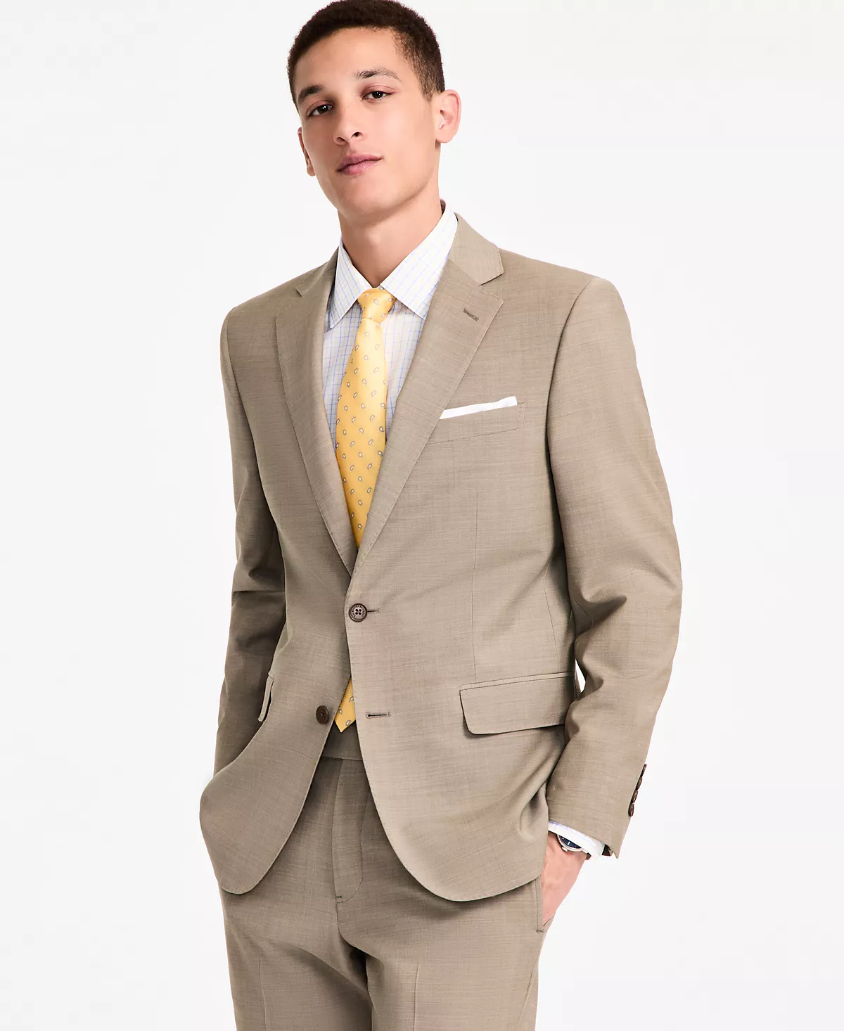 Мужской стрейчевый пиджак классического кроя из смесовой шерсти B by 59990₽