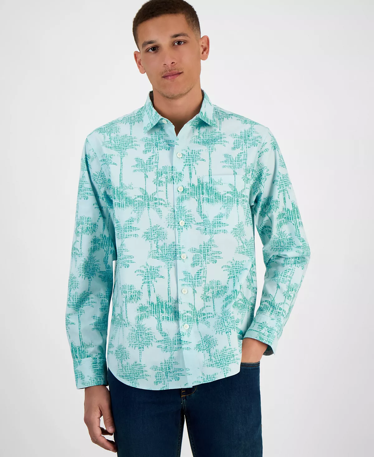 Рубашка с длинным рукавом Palm Garden из Шамбре 22490₽